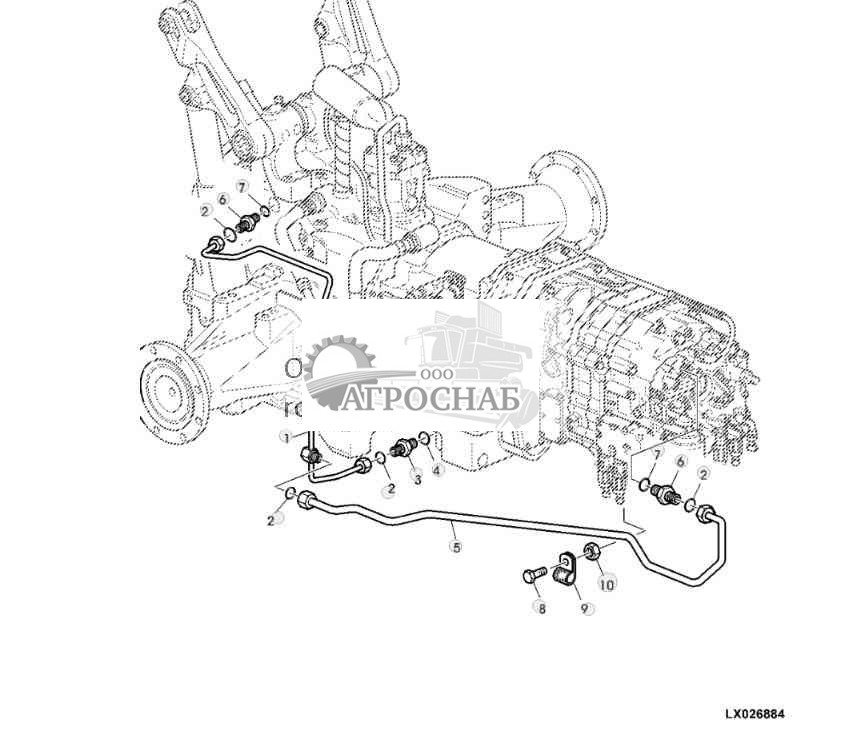 Блокировка дифференциала и маслопроводы MFWD (Powrquad) 